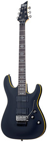 Schecter Demon 6 FR Electric Guitar in Aged Black Satin with Floyd Rose - Image 2