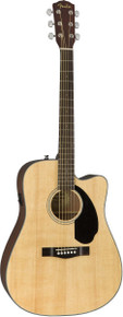 Fender CD-60SCE Dreadnought Acoustic Guitar in Natural - Image 2