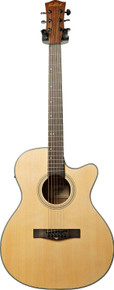 EastCoast G1CE Grand Auditorium Cutaway Electro Acoustic Guitar In Natural - Image 2