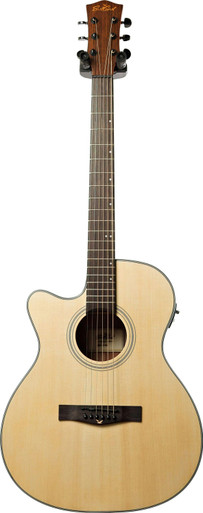 EastCoast G1CEL Left Handed Grand Auditorium Electro Acoustic Guitar In Natural - Image 3