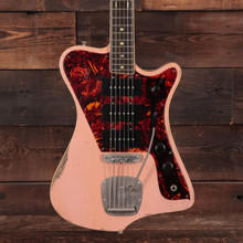 Castedosa Halcon Baritone Electric Guitar in Dirty Shell Pink - Image 2