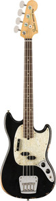 Fender JMJ Signature Road Worn Mustang Bass Guitar in Black - Image 2