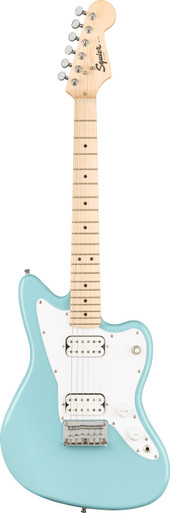 Squier Mini Jazzmaster Electric Guitar in Daphne Blue - Image 3