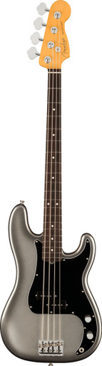 Fender American Professional II Precision Bass Guitar in Mercury - Image 3
