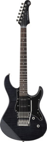 Yamaha Pacifica 612V FM Mk II Electric Guitar In Trans Black with Flamed Maple Top - Image 2