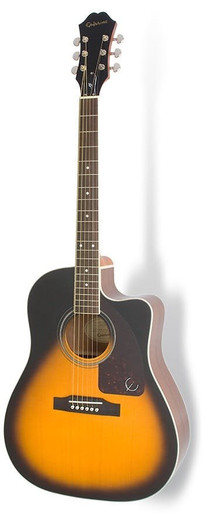Epiphone Studio J-45 EC Electro Acoustic In Vintage Sunburst - Image 3