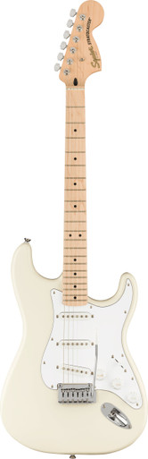 Squier Affinity Stratocaster Electric Guitar in Olympic White - Image 3
