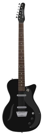 Danelectro Vintage 56 Baritone Electric Guitar - Gloss Black - Image 3