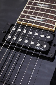 Schecter Omen Extreme 7 Electric Guitar in See-Thru Black - Image 2