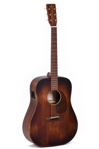 Sigma DM-15E Aged Dreadnought Electro Acoustic in Distressed Satin - Image 2