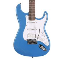 EastCoast ST2 Electric Guitar Silent Bundle in Ocean Blue Metallic with Headphone Amp & Accessories - Image 2