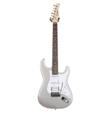 EastCoast ST2 HSS Electric Guitar in Slick Silver Metallic - Image 3