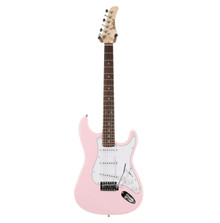 EastCoast ST1 Electric Guitar Silent Bundle in Shell Pink with Headphone Amp & Accessories - Image 2