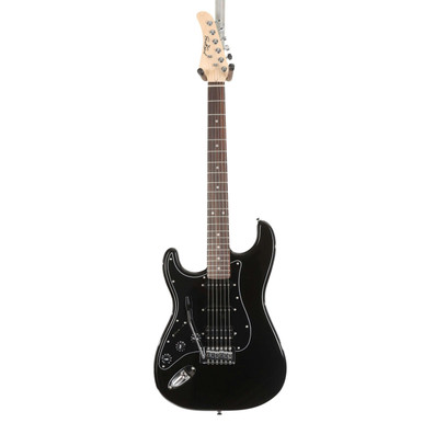 EastCoast ST2 HSS Left Handed Electric Guitar Silent Bundle in Black Metallic with Headphone Amp & Accessories - Image 3