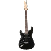 EastCoast ST2 Left Handed Electric Guitar Starter Pack in Black Metallic with 15W Amp & Accessories - Image 2