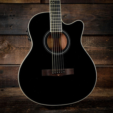 EastCoast G1CE Grand Auditorium Electro Acoustic in Gloss Black - Image 3