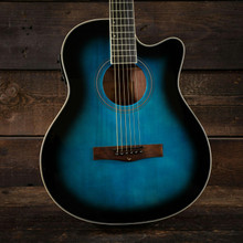 EastCoast G1CE Grand Auditorium Blue Burst Electro Acoustic - Image 2