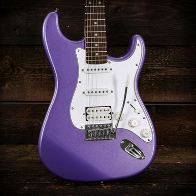 EastCoast ST2 HSS Electric Guitar in Purple Metallic Rosewood Fretboard - Image 3