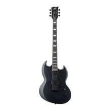 ESP LTD Deluxe Viper-1000 Baritone Electric Guitar in Black Satin - Image 2