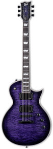 ESP LTD EC-1000 QM Electric Guitar in See Thru Purple Sunburst - Image 2