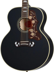 Gibson Elvis SJ-200 Electro Acoustic Guitar in Ebony (25404) - Image 3