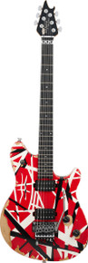 EVH Limited Edition Wolfgang Special Striped Series Electric Guitar in Red Black and White Aged - Image 2