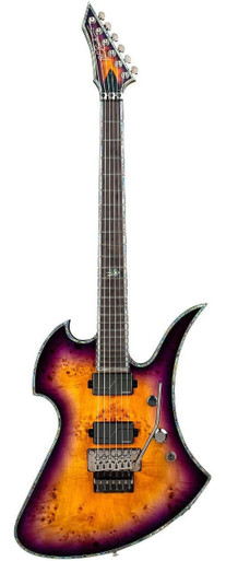 BC Rich Extreme Series Mockingbird Exotic Electric Guitar with Floyd Rose in Purple Haze - Image 3