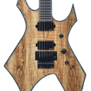BC Rich Extreme Series Warlock Exotic Electric Guitar with Floyd Rose in Spalted Maple