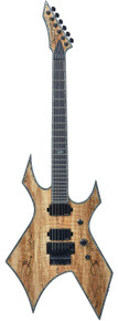 BC Rich Extreme Series Warlock Exotic Electric Guitar with Floyd Rose in Spalted Maple - Image 2