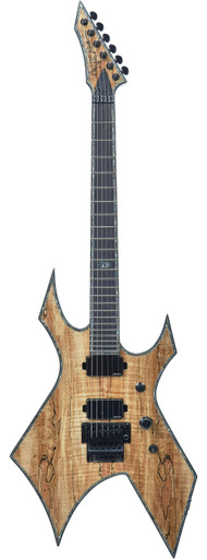 BC Rich Extreme Series Warlock Exotic Electric Guitar with Floyd Rose in Spalted Maple - Image 3