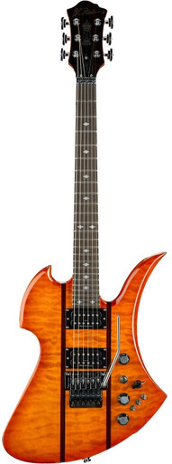 BC Rich Legacy Series Mockingbird ST Electric Guitar with Floyd Rose in Honey Burst - Image 3