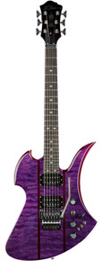 BC Rich Legacy Series Mockingbird ST Electric Guitar with Floyd Rose in Transparent Purple - Image 2
