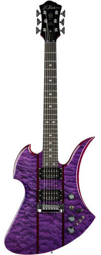 BC Rich Legacy Series Mockingbird STQ Hardtail Electric Guitar in Transparent Purple - Image 3