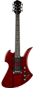 BC Rich Legacy Series Mockingbird STQ Hardtail Electric Guitar in Transparent Red - Image 2