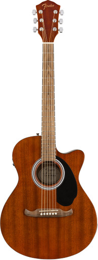 Fender FA-135CE Concert All Mahogany Electro Acoustic Guitar in Natural - Image 3