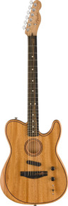Fender American Acoustasonic Telecaster All-Mahogany Acoustic/Electric Guitar in Natural - Image 2