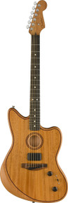 Fender American Acoustasonic Jazzmaster All-Mahogany Acoustic/Electric Guitar in Natural - Image 2