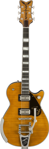 Gretsch G6134TFM-NH Nigel Hendroff Signature Penguin Electric Guitar in Amber Flame - Image 3