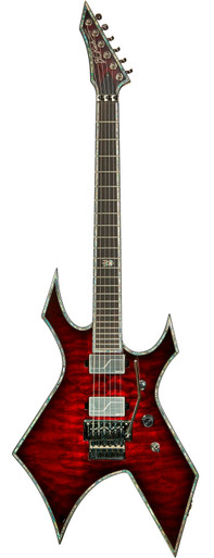 BC Rich Extreme Series Warlock Exotic Electric Guitar with Floyd Rose in Black Cherry - Image 3