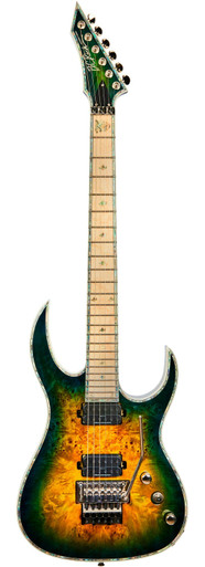 BC Rich Prophecy Series Shredzilla Z6 Exotic Electric Guitar with Floyd Rose in Reptile Eye - Image 3