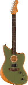 Fender Acoustasonic Player Jazzmaster Acoustic/Electric Guitar in Antique Olive - Image 2