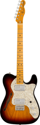 Fender American Vintage II 1972 Telecaster Thinline Electric Guitar in 3-Colour Sunburst - Image 3