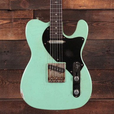 Hansen Guitars T-Style Electric Guitar in Surf Green Ultra Light Relic - Image 3