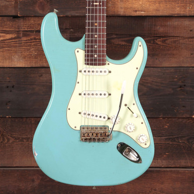 Hansen Guitars S-Style Electric Guitar in Daphne Blue, Rosewood Fretboard - Image 3