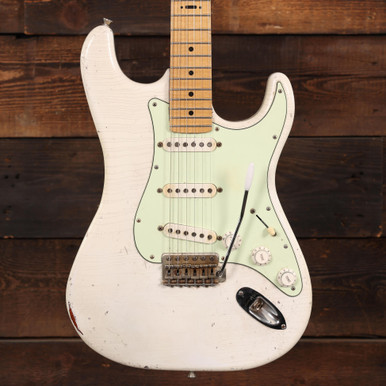 Hansen Guitars S-Style Electric Guitar in Alpine White, Ultra Light Relic - Image 3