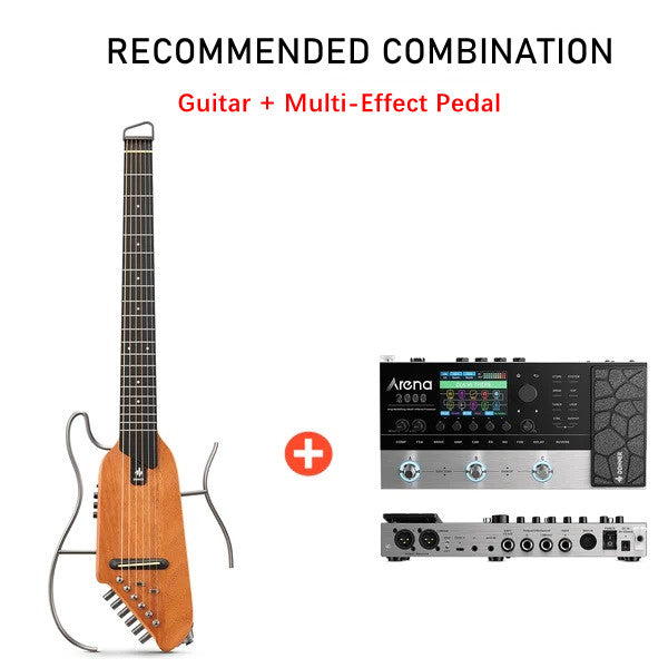 Donner HUSH™ I Acoustic-Electric Travel Guitar - Guitar+Pedal / Mahogany