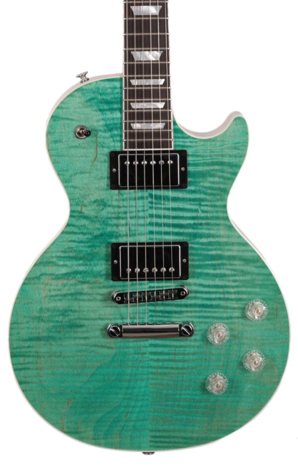 Gibson Les Paul Modern Electric Guitar with Figured Maple Top in Seafoam Green (45635)