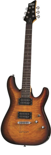 Schecter C-6 Plus Electric Guitar in Vintage Sunburst - Image 3