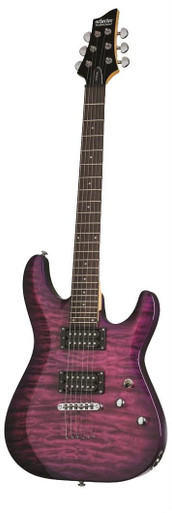 Schecter C-6 Plus Electric Guitar in Electric Magenta - Image 3