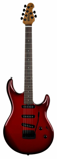 Music Man L4 HT SSS Steve Lukather Signature Electric Guitar in Redburst - Image 3